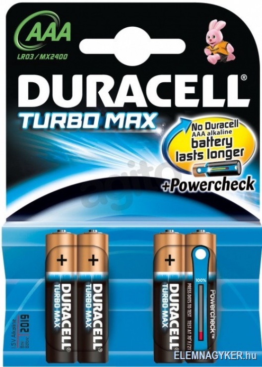 Imagine Set Baterii blister 4 buc AAA LR3 Turbo MAX, Duracell